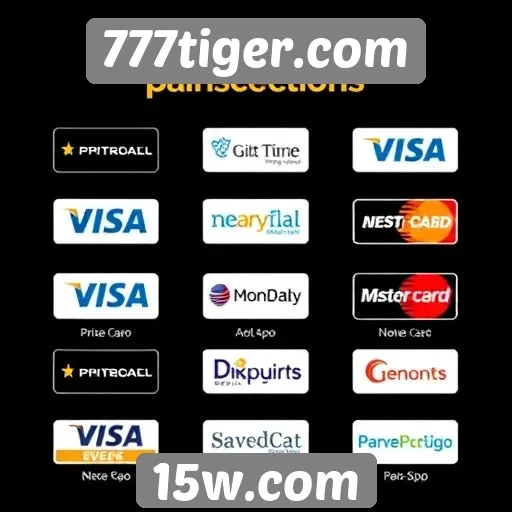 Métodos de pagamento aceitos no 777tiger.com